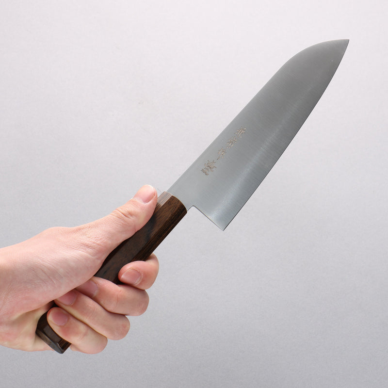 Kanetsune Ichizu VG10 Santoku 180mm Brown Pakka wood Handle - Japannywholesale
