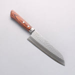 Kunihira Kokuryu VG10 Hammered Damascus Santoku 170mm Mahogany Handle - Japannywholesale