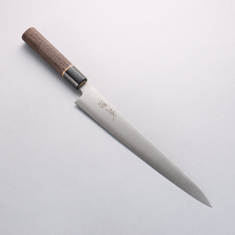 Seisuke Swedish Steel-stn Sujihiki 270mm Burned Chestnuts Handle - Japannywholesale