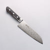 Seisuke Kagami AUS10 Mirrored Finish Damascus Santoku 170mm Black Pakka wood Handle - Japannywholesale