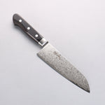 Seisuke Kagami AUS10 Mirrored Finish Damascus Santoku 170mm Black Pakka wood Handle - Japannywholesale