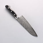Seisuke Kagami AUS10 Mirrored Finish Damascus Santoku 170mm Black Pakka wood Handle - Japannywholesale