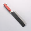 Seisuke Kuronashi Blue Super Nashiji Kurouchi Nakiri 165mm Red Pakka wood Handle - Japannywholesale