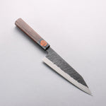 Shigeki Tanaka TEKKA Blue Steel No.2 Kurouchi Hammered(square) Kiritsuke Gyuto 180mm Walnut Handle - Japannywholesale