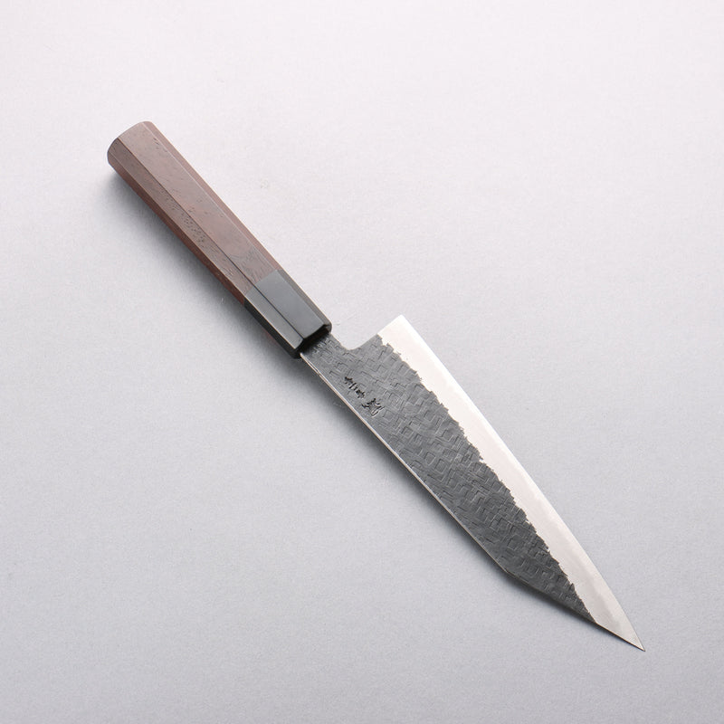 Shigeki Tanaka TEKKA Blue Steel No.2 Kurouchi Hammered(square) Kiritsuke Gyuto 180mm Walnut Handle - Japannywholesale