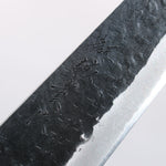 Shigeki Tanaka TEKKA Blue Steel No.2 Kurouchi Hammered(square) Kiritsuke Gyuto 180mm Walnut Handle - Japannywholesale