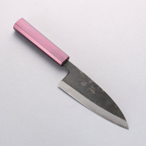 Seisuke White Steel No.2 Kurouchi Deba 135mm Purple Lacquered Handle - Japannywholesale
