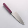 Seisuke White Steel No.2 Kurouchi Deba 135mm Purple Lacquered Handle - Japannywholesale