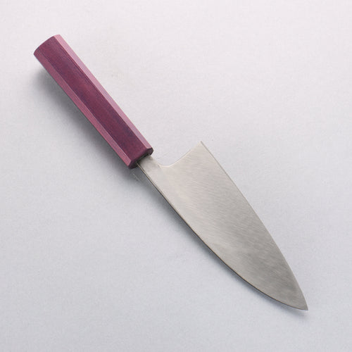 Seisuke White Steel No.2 Kurouchi Deba 135mm Purple Lacquered Handle - Japannywholesale