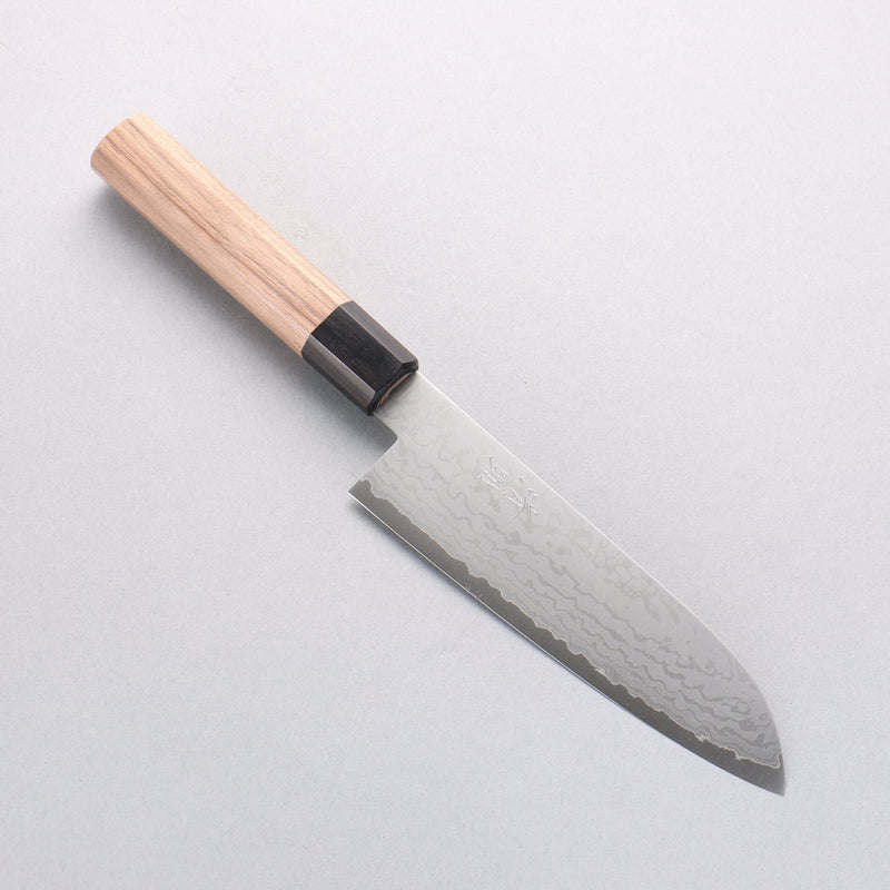 Seisuke VG10 Damascus Santoku 165mm Walnut Handle - Japannywholesale