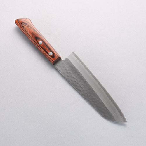 Seisuke VG1 Hammered Santoku 165mm Mahogany Handle - Japannywholesale