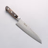 Seisuke AUS8 Hammered Santoku 180mm Brown Pakka wood Handle - Japannywholesale