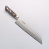 Seisuke Silver Steel No.3 Nashiji Kiritsuke Gyuto 210mm Brown Pakka wood Handle - Japannywholesale