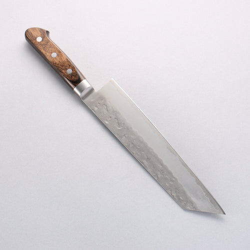 Seisuke Silver Steel No.3 Nashiji Kiritsuke Gyuto 210mm Brown Pakka wood Handle - Japannywholesale