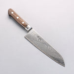 Seisuke Nami AUS10 Mirrored Finish Damascus Santoku 180mm Brown Pakka wood Handle - Japannywholesale