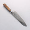 Seisuke Nami AUS10 Mirrored Finish Damascus Santoku 180mm Brown Pakka wood Handle - Japannywholesale