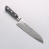 Seisuke Nami AUS10 Mirrored Finish Damascus Santoku 180mm Black Pakka wood Handle - Japannywholesale