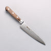 Seisuke VG10 33 Layer Damascus Petty-Utility 135mm Brown Pakka wood Handle - Japannywholesale