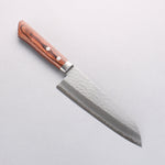 Seisuke VG1 Hammered Santoku 165mm Mahogany Handle - Japannywholesale