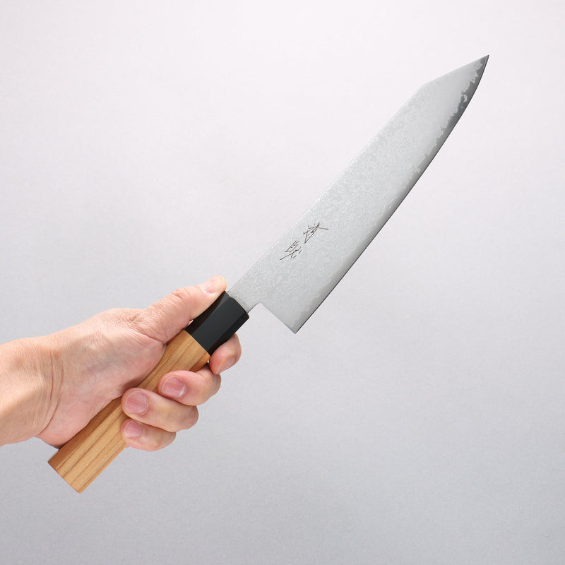 Seisuke VG10 Damascus Kiritsuke Gyuto 210mm Keyaki (Japanese Elm) Handle - Japannywholesale
