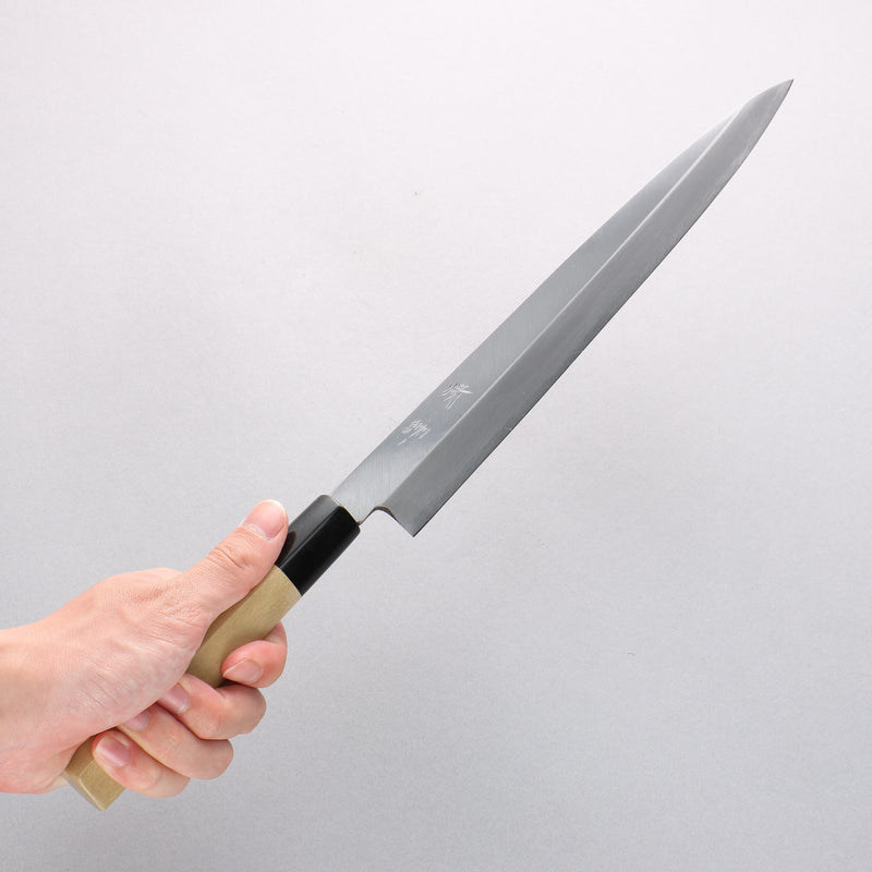 Seisuke White Steel No.2 Kasumitogi Yanagiba Magnolia Handle - Japannywholesale