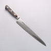Seisuke Kagami2 AUS10 Mirrored Finish Damascus Sujihiki 240mm Brown Pakka wood Handle - Japannywholesale