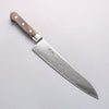 Seisuke Kagami2 AUS10 Mirrored Finish Damascus Gyuto 240mm Brown Pakka wood Handle - Japannywholesale