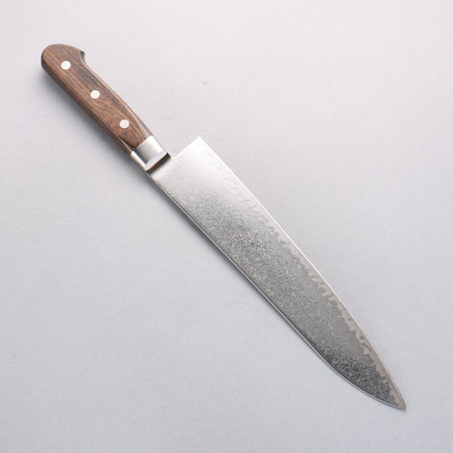 Seisuke Kagami2 AUS10 Mirrored Finish Damascus Gyuto 240mm Brown Pakka wood Handle - Japannywholesale