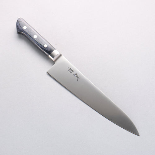 Seisuke Seiten Molybdenum Gyuto 210mm Navy blue Pakka wood Handle with Sheath - Japannywholesale