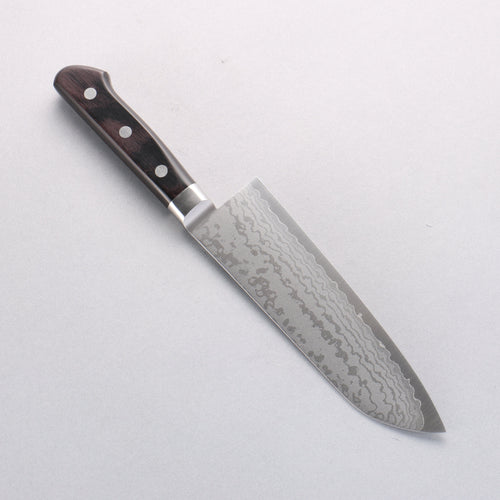 Seisuke VG10 Damascus Santoku 165mm Black Pakka wood Handle - Japannywholesale