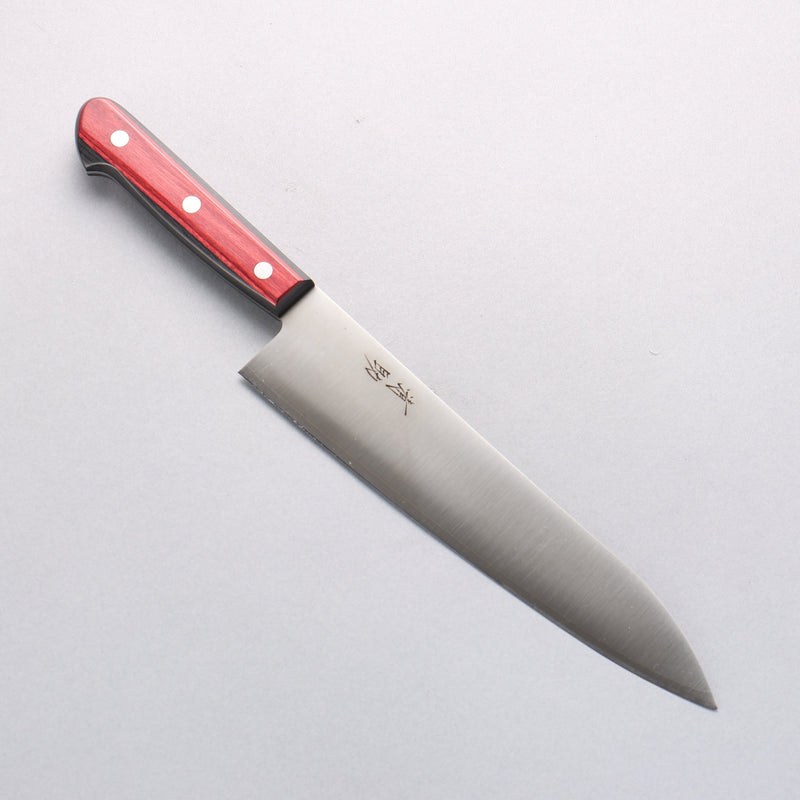 Seisuke SLD Migaki Polish Finish Gyuto 210mm Red Pakka wood Handle - Japannywholesale