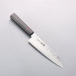 Higuchi Silver Steel No.3 Nashiji Kiritsuke Santoku 180mm Black Pakka wood Handle - Japannywholesale