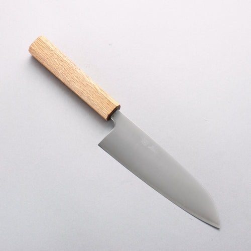 Seisuke Silver Steel No.3 Migaki Finished Santoku 165mm Oak Handle - Japannywholesale