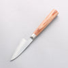 Kamo Hamono VG10 Damascus Petty-Utility 80mm Brown Pakka wood Handle - Japannywholesale