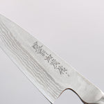 Kamo Hamono VG10 Damascus Petty-Utility 80mm Brown Pakka wood Handle - Japannywholesale