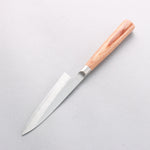 Kamo Hamono VG10 Damascus Petty-Utility 120mm Brown Pakka wood Handle - Japannywholesale