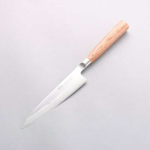 Kamo Hamono VG10 Damascus Petty-Utility 150mm Brown Pakka wood Handle - Japannywholesale