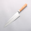 Kamo Hamono VG10 Damascus Gyuto 210mm Brown Pakka wood Handle - Japannywholesale