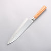 Kamo Hamono VG10 Damascus Gyuto 210mm Brown Pakka wood Handle - Japannywholesale