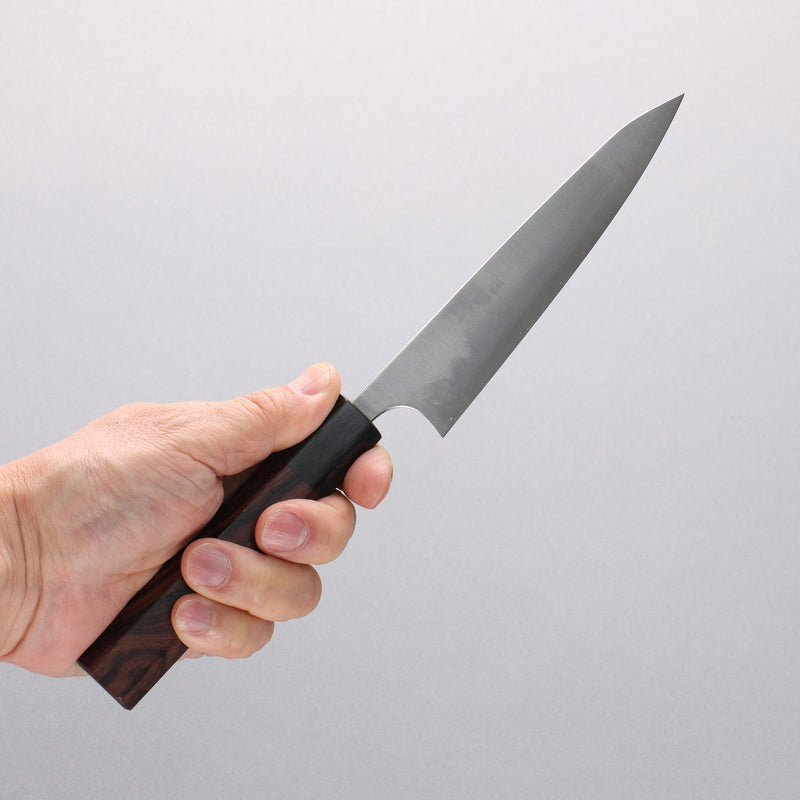 Shibata Takayuki Koutetsu Blue Super Petty-Utility 135mm Rosewood Handle - Japannywholesale