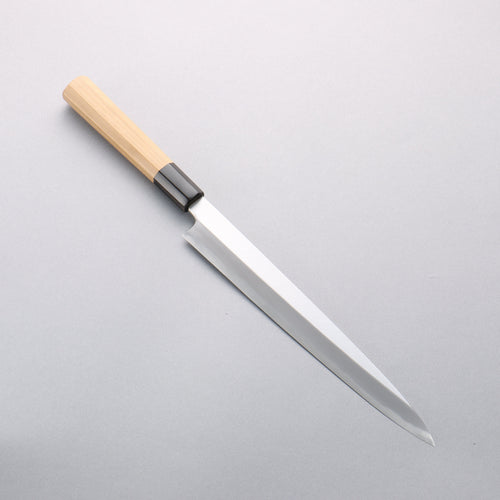 Minamoto Akitada Blue Steel No.2 Yanagiba 240mm Magnolia (Ferrule: Water Buffalo Horn) Handle - Japannywholesale