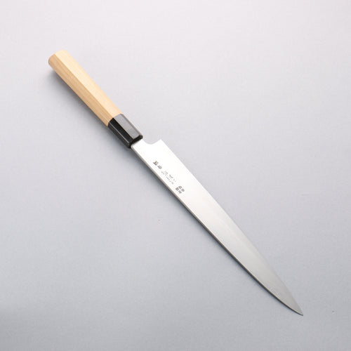 Minamoto Akitada Blue Steel No.2 Yanagiba 240mm Magnolia (Ferrule: Water Buffalo Horn) Handle - Japannywholesale