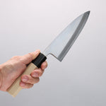 Minamoto Akitada Blue Steel No.2 Aideba 150mm Magnolia (Ferrule: Water Buffalo Horn) Handle - Japannywholesale