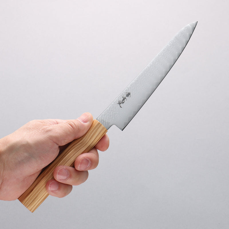 Kanjyo VG10 Damascus Petty-Utility 150mm Olive tree Handle - Japannywholesale
