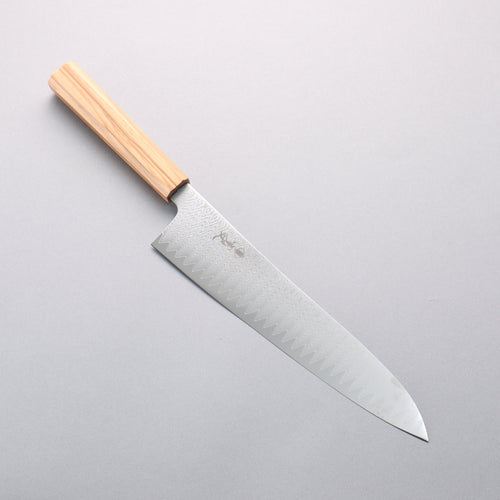 Kanjyo VG10 Damascus Gyuto 240mm Olive tree Handle - Japannywholesale