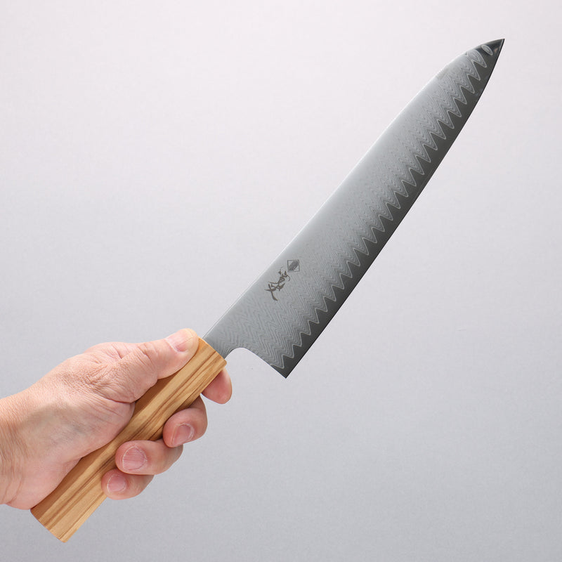 Kanjyo VG10 Damascus Gyuto 240mm Olive tree Handle - Japannywholesale