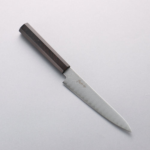 Kanjyo VG10 Damascus Petty-Utility 150mm Ebony Wood Handle - Japannywholesale