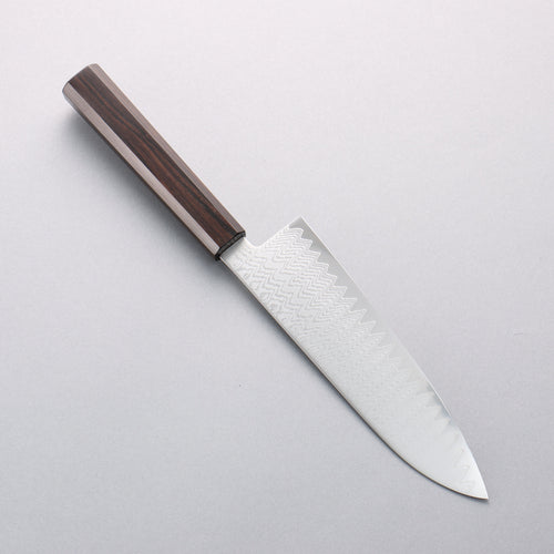 Kanjyo VG10 Damascus Santoku 180mm Ebony Wood Handle - Japannywholesale