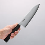 Kanjyo VG10 Damascus Santoku 180mm Ebony Wood Handle - Japannywholesale