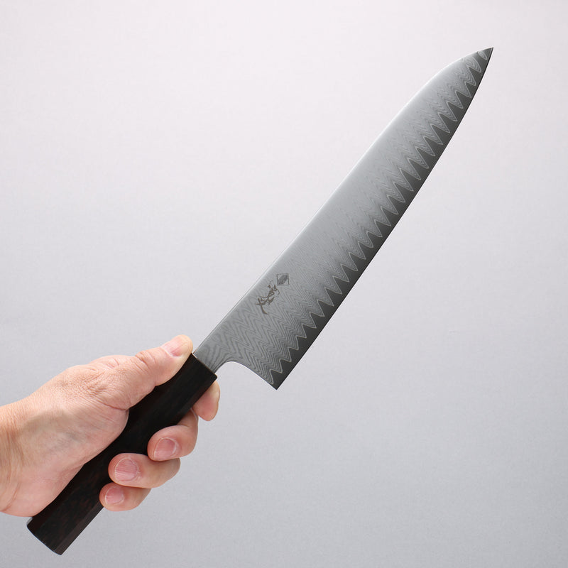 Kanjyo VG10 Damascus Gyuto 240mm Ebony Wood Handle - Japannywholesale